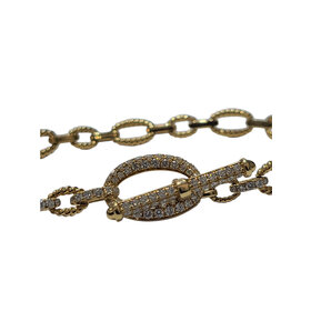 M(Y) 14KY 1.59CT DECORATIVE TOGGLE CLASP FASHION BRACELET