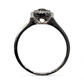 (B) 14K .31TDW CHC&WHT DIA, 14 Karat weight .31 Total diamond weight, Chocolate and White diamond ring