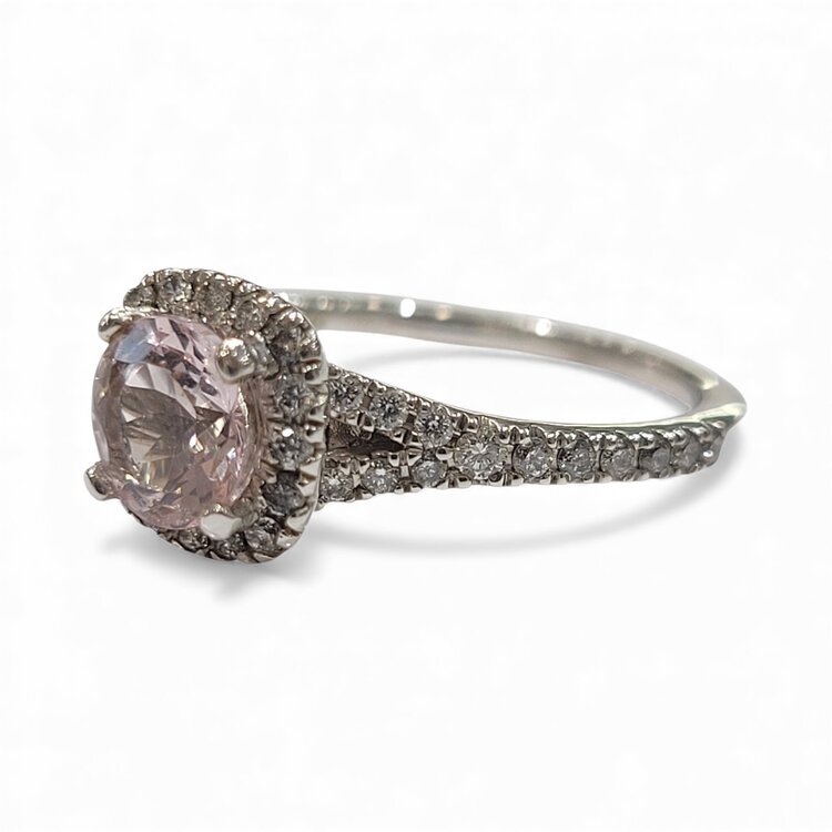 (B) 14K .90CT MORG .33TDW