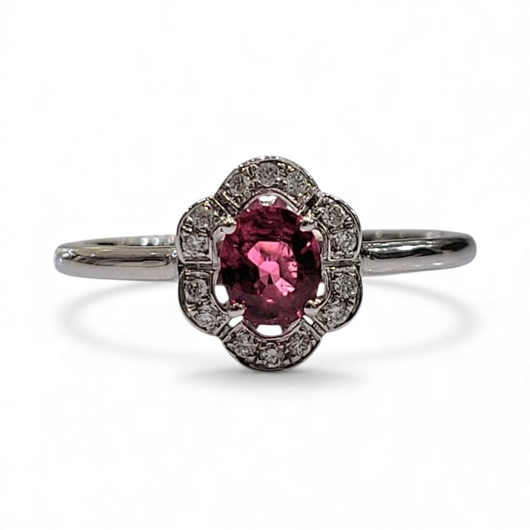 (B) 14K .44CT RUBY .06DIA