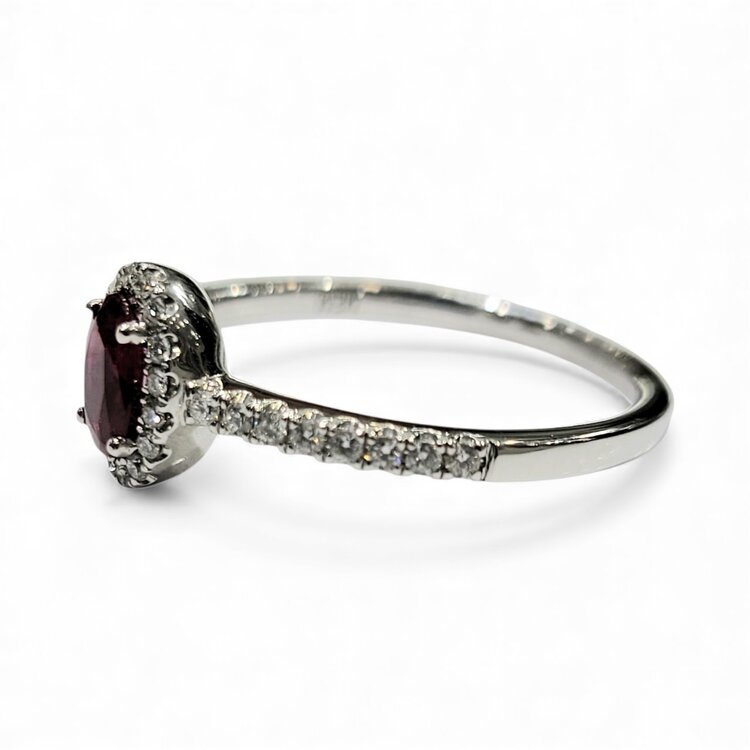 (R)14K .44CT RUBY .25TDW AA RUBY