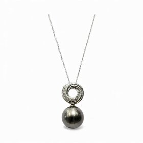 (R)14K  TAH PEARL .05TDW PENDT
