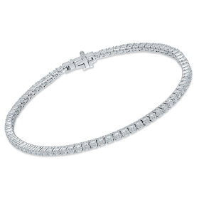 Aarush (Y) 14K 3.00CT LAB VS F  , WHITE GOLD LAB DIAMOND TENNIS BRACELET