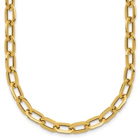 (Y) 14K YG FANCY LINK CHAIN, YELLOW GOLD, 4.15 GRAMS , 18 INCHES