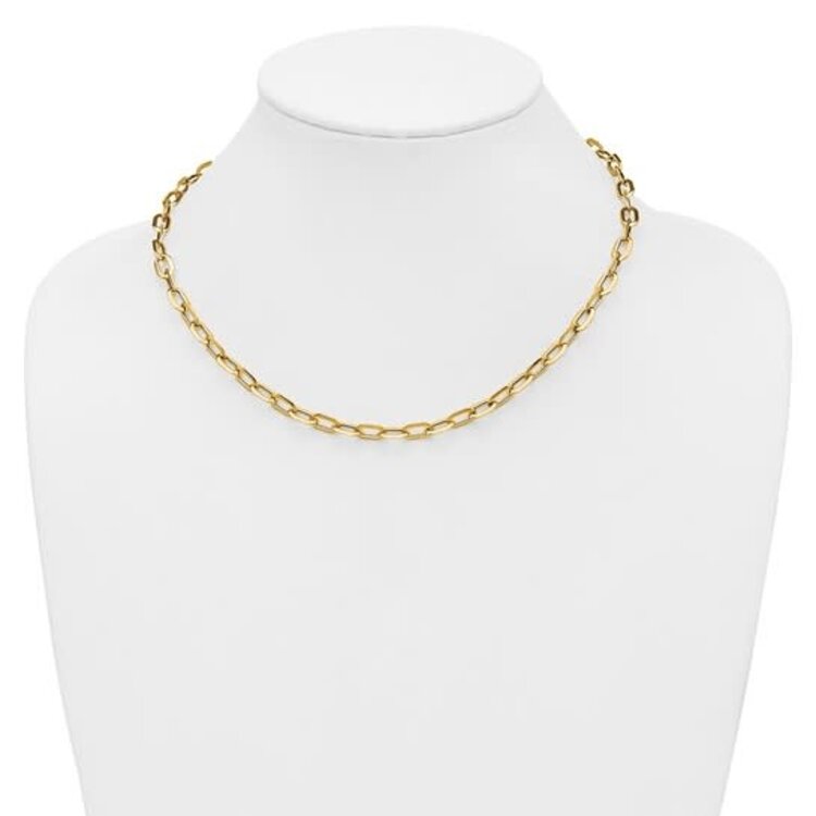 (Y) 14K YG FANCY LINK CHAIN, YELLOW GOLD, 4.15 GRAMS , 18 INCHES