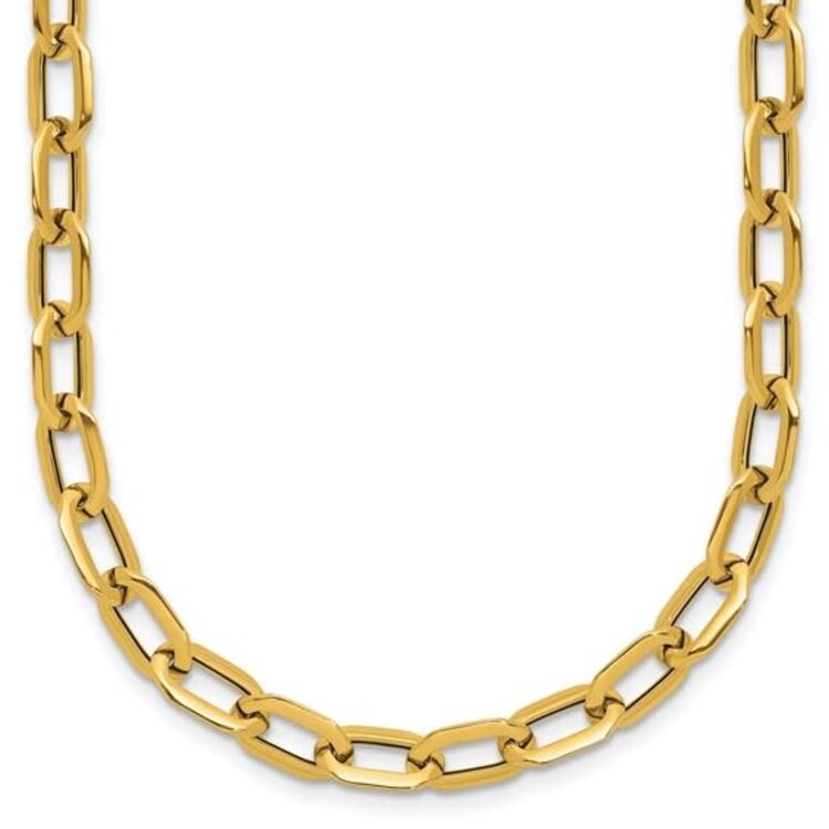 (Y) 14K YG FANCY LINK CHAIN, YELLOW GOLD, 4.15 GRAMS , 18 INCHES
