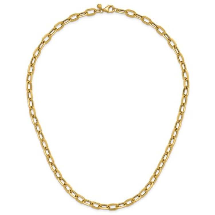 (Y) 14K YG FANCY LINK CHAIN, YELLOW GOLD, 4.15 GRAMS , 18 INCHES