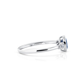 PRIMA NEW YORK M(Y) 14K .59CT SAP .07CT DIAMOND ACCENTED RING