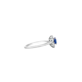 PRIMA NEW YORK M(Y) 14K .50CT SAP .08CT DIAMOND HALO ACCENTED RING