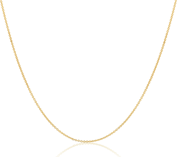 (Y) 14K 18’’ CABLE CHAIN IN YELLOW GOLD 1.3 GRAMS, LOBSTER CLASP