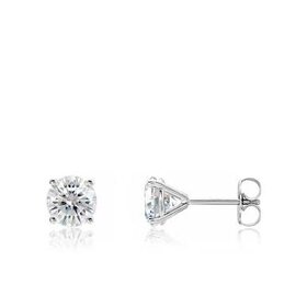DS DESIGN (Y) 10K .50CT LG DIAMOND STUDS FOUR PRONG