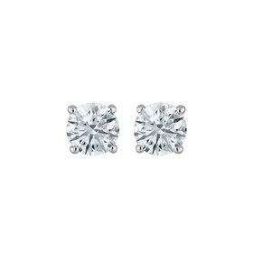DS DESIGN (Y) 10K 2.00CT LG DIAMOND STUDS FOUR PRONG