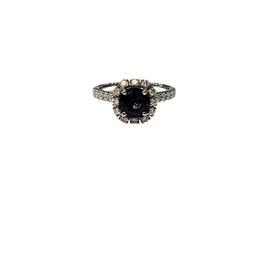 GBC (Z) 14K 1.74CT SAP .59CT GENUINE DIAMOND AND SAPPHIRE  RING
