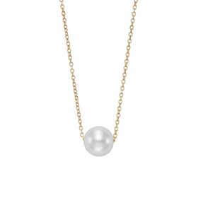 MASTOLONI (Y)14KY 7.5MM/8MM FLOATING PEARL NECKLACE