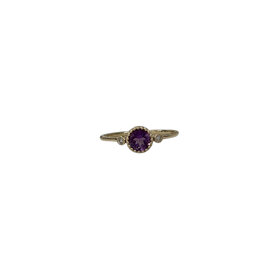 GBC (R) 14KY .47CT AMETHYST .03CT DIAMOND ACCENTED FASHION RING