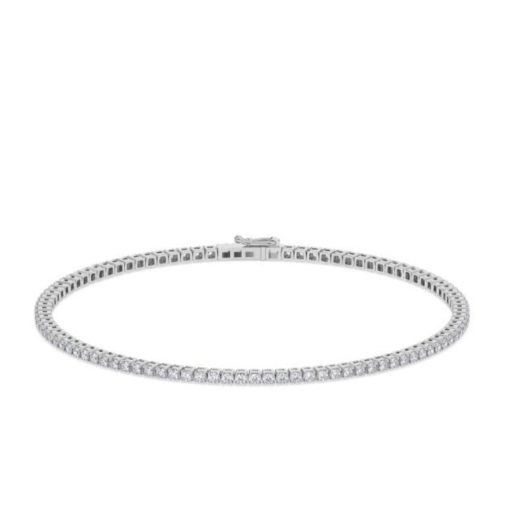 Aarush M(Y) 14KW 3.20 CTW LAB GROWN DIAMOND TENNIS BRACELET IGI 42J9795225