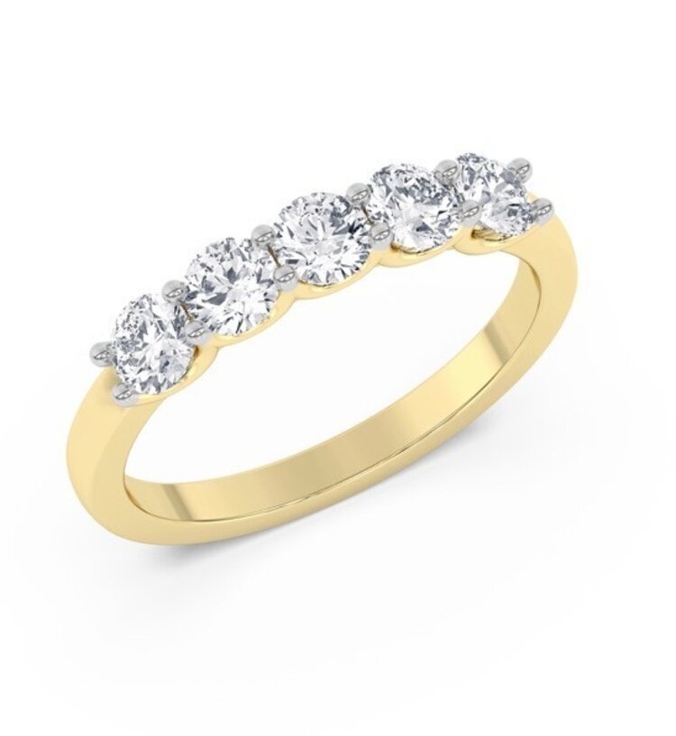 Aarush M(Y) 14KY 3.00CT FIVE LAB GROWN DIAMOND RING