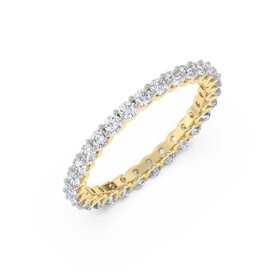 Aarush M(Y) 14KY 3.20CT VS E/F LAB GROWN NINETEEN DIAMOND ETERNITY BAND IGI 42J9787225
