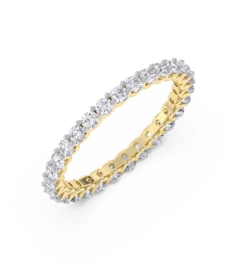 Aarush M(Y) 14KY 3.20CT VS E/F LAB GROWN NINETEEN DIAMOND ETERNITY BAND IGI 42J9787225