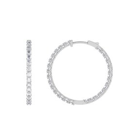 Aarush M(Y) 14K 3.00CT VS E/F INSIDE/OUT LAB GROWN DIAMOND HOOP EARRINGS IGI