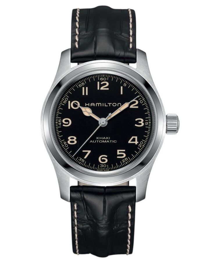 Hamilton HAMILTON MURPH BRACELET BUNDLE/ Reference H70605732 / Caliber H-10 / Collection Khaki Field /Movement Automatic/Case size 42MM/Thickness 11MM/Dial Color Black/Case Stainless Steel/Crystal Sapphire/80 hr pwr