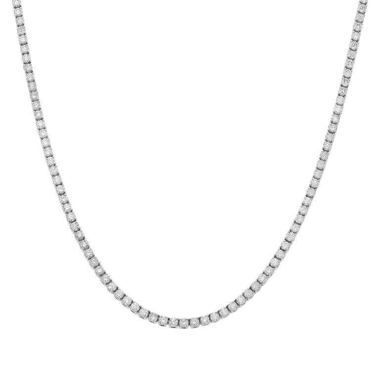 UNIQUE GROWN DIAMOND (R) 14K 8.00CT LAB GROWN DIAMOND TENNIS NECKLACE