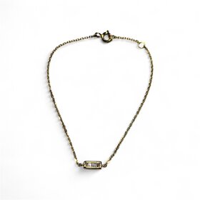 (Y) 925 YGP .10CT LAB DIAMOND ACCENT BRACELET