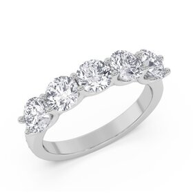 Aarush M(Y) 14K 2.50CT LAB GROWN FIVE STONE ANNIVERSARY BAND