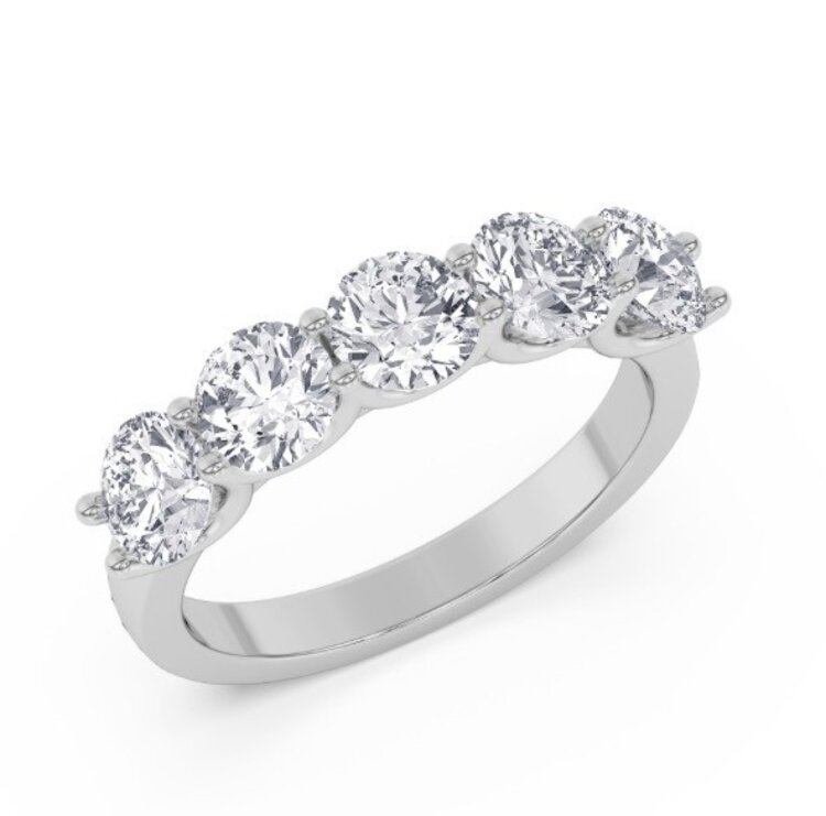 Aarush M(Y) 14K 2.50CT LAB GROWN FIVE STONE ANNIVERSARY BAND