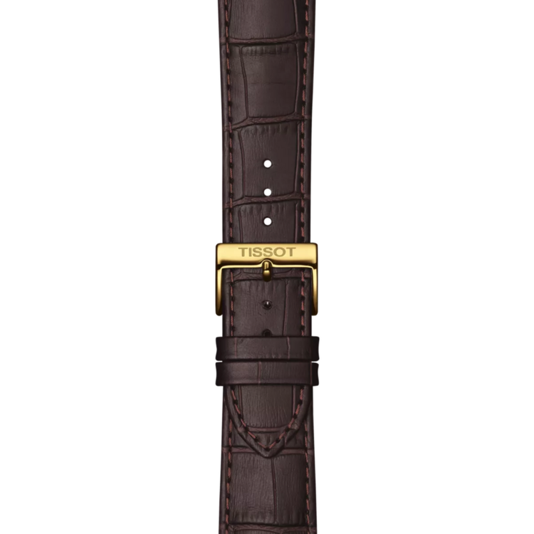 TISSOT CLASSIC DREAM 42MM T129.410.36.261.00 Diameter:42 mm 316L stainless steel case with yellow gold PVD coating Swiss Quartz movement