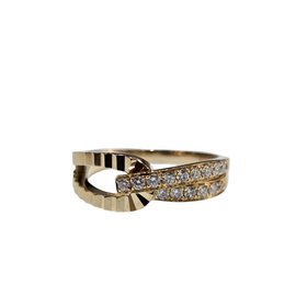 Daniels Jewels Art (Y) 14K .30CT SI1 G RING, YELLOW GOLD LUXURY FASHION RING WUTH .30CTS OF NATURAL DIAMONDS, 3.9 GRAMS