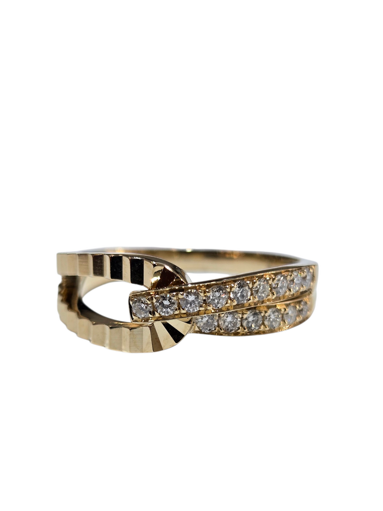Daniels Jewels Art (Y) 14K .30CT SI1 G RING, YELLOW GOLD LUXURY FASHION RING WUTH .30CTS OF NATURAL DIAMONDS, 3.9 GRAMS