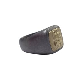 DORA INTERNATIONAL (Y) TANTALUM / 14KY ROMAN HEAD MENS RING
