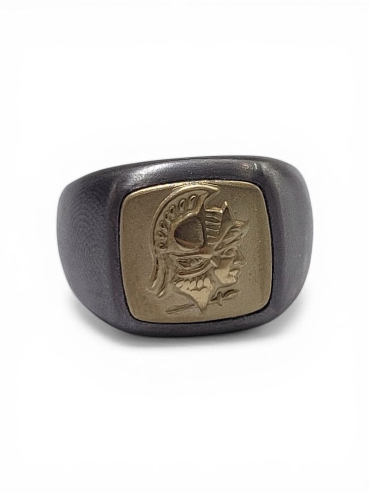 DORA INTERNATIONAL (Y) TANTALUM / 14KY ROMAN HEAD MENS RING