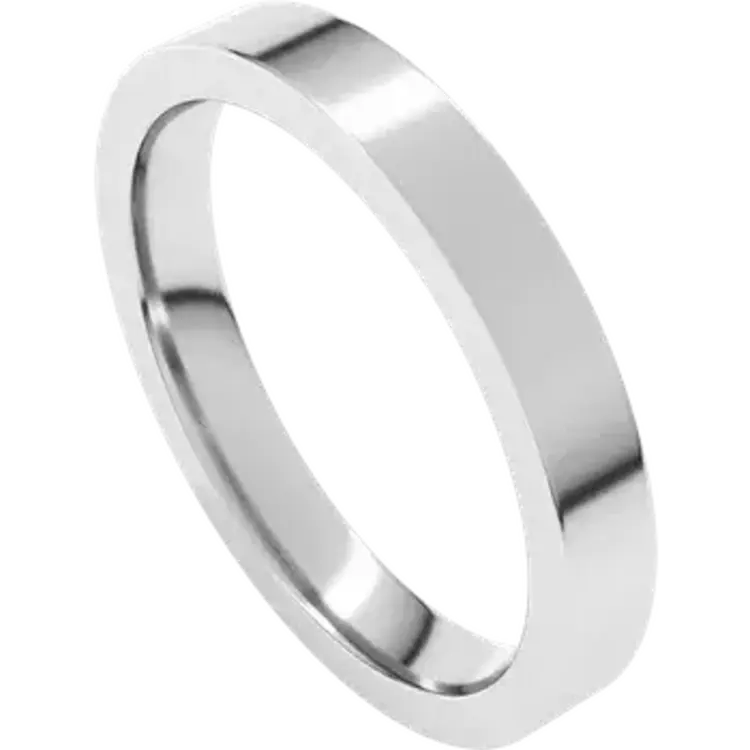 (Z) 10K WG 3MM SIZE 6.5, WHITE GOLD BAND COMFORT FIT , FLAT