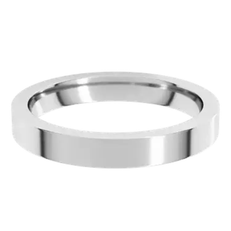(Z) 10K WG 3MM SIZE 6.5, WHITE GOLD BAND COMFORT FIT , FLAT