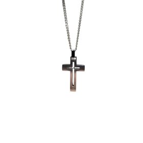 Blackjack STAINLESS STEEL CROSS PENDENT