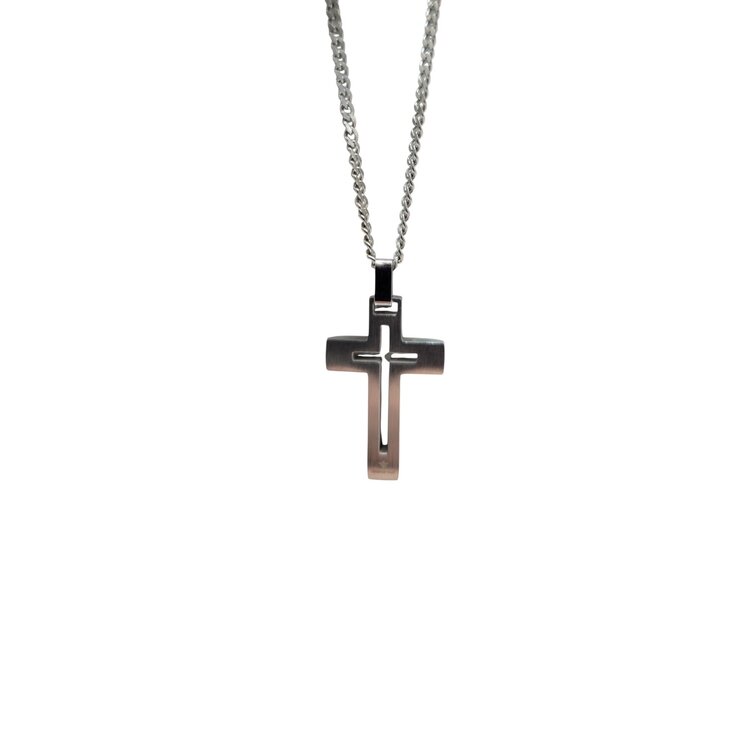 Blackjack STAINLESS STEEL CROSS PENDENT