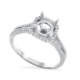 PRIMA NEW YORK (Y)14KW .28CT ROUND DIAMOND PEEKABOO MOUNT ENGAGEMENT RING
