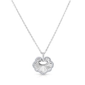 PRIMA NEW YORK (Y)14KW .09CT ROUND DIAMOND FASHION PENDANT