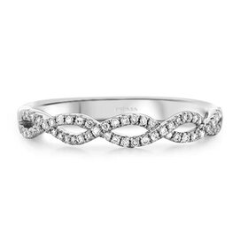 PRIMA NEW YORK (Y) 14KW .15CT ROUND DIAMOND TWISTED SHANK BAND