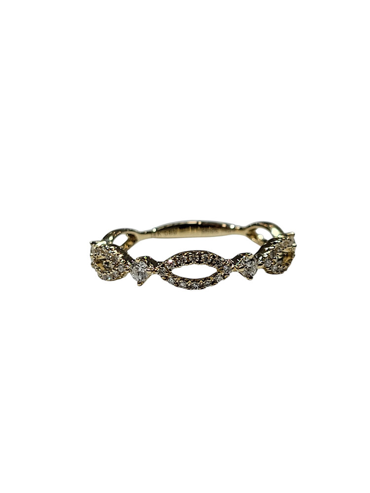 GBC (Y) 14KY .26CT DIAMOND STACKABLE BAND