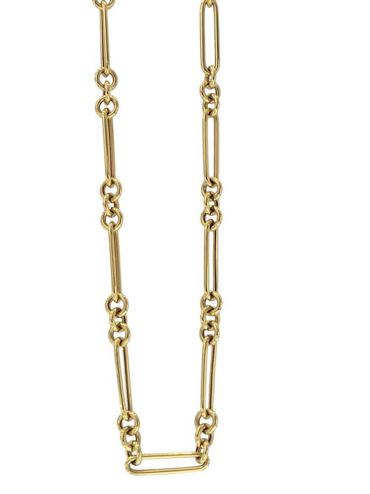 GBC (Y) 14KY PAPER CLIP NECKLACE 7.6GRAMS