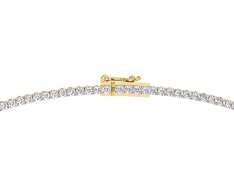M(Y) 14KY 5.30CT VS E/F LG DIAMOND TENNIS CHAIN IGI 73J383932412
