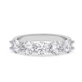 M(Y) 14KW 2.60CT VS E/F LG DIAMOND FIVE STONE RING