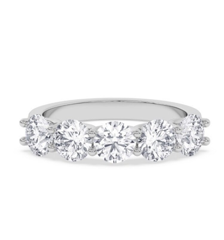 M(Y) 14KW 2.60CT VS E/F LG DIAMOND FIVE STONE RING