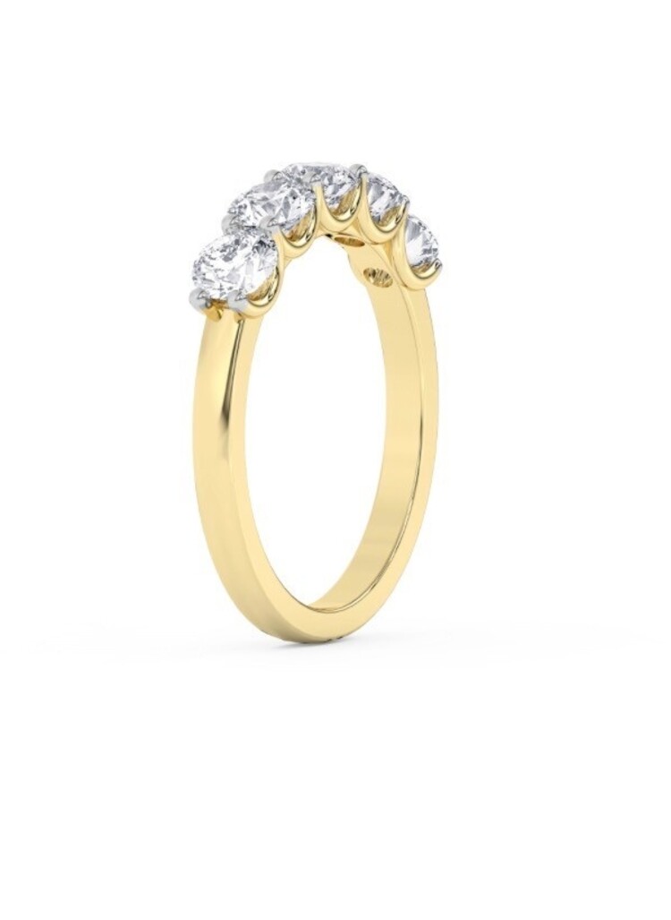 M(Y) 14KY 1.44CT VS E/F LAB GROWN DIAMOND FIVE STONE RING