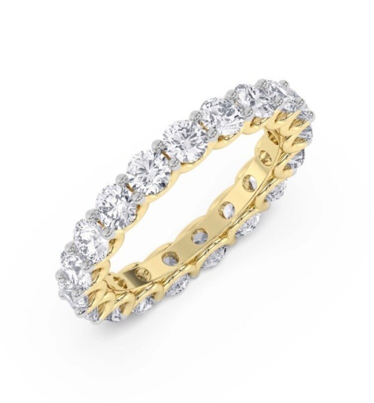 Aarush M(Y) 14KY 3.01CT VS E/F LAB GROWN DIAMOND ETERNITY RING