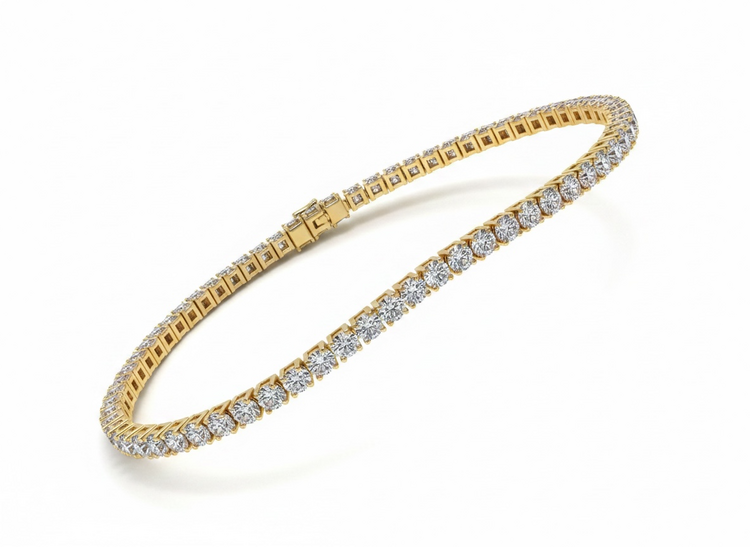 Aarush M(Y) 14KY 7.29CT VS E/F LG DIAMOND TENNIS BRACELET IGI 14J8329225