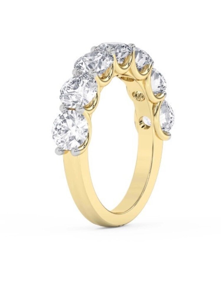 M(Y) 14KY 3.58CT VS E/F LAB GROWN DIAMOND SEVEN STONE RING